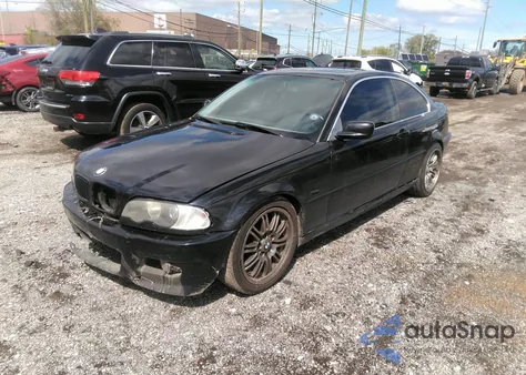 2002 BMW 325Ci из США, поврежденный, VIN WBABN33472JW60993